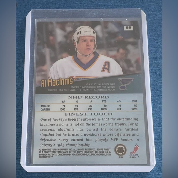 Al MacInnis St. Louis Blues Hockey Card - Picture 2 of 2